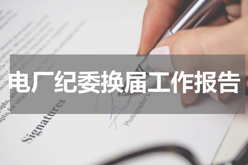 电厂纪委换届工作报告