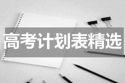 高考计划表精选