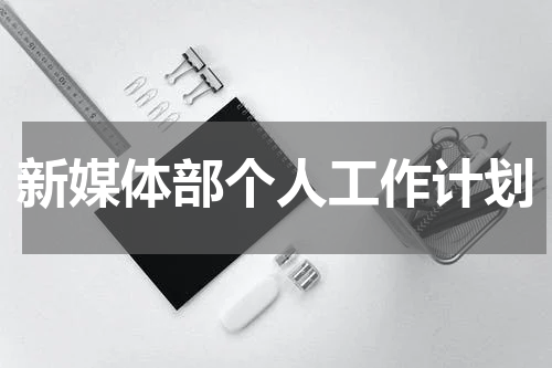 新媒体部个人工作计划