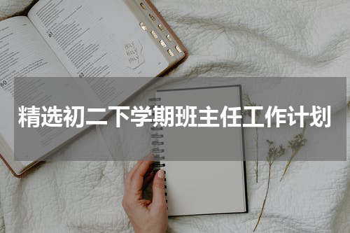 精选初二下学期班主任工作计划