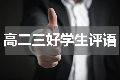 高二三好学生评语