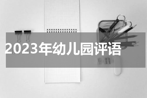 2023年幼儿园评语