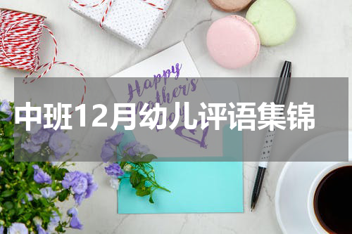 中班12月幼儿评语集锦