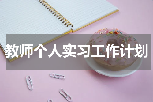 教师个人实习工作计划