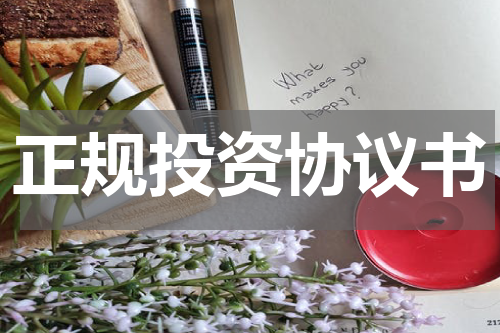 正规投资协议书