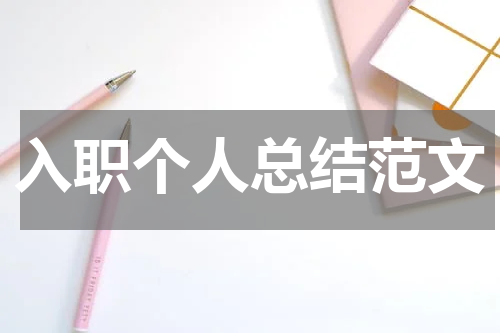 入职个人总结范文