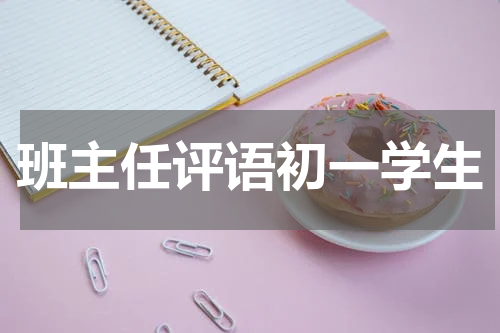 班主任评语初一学生