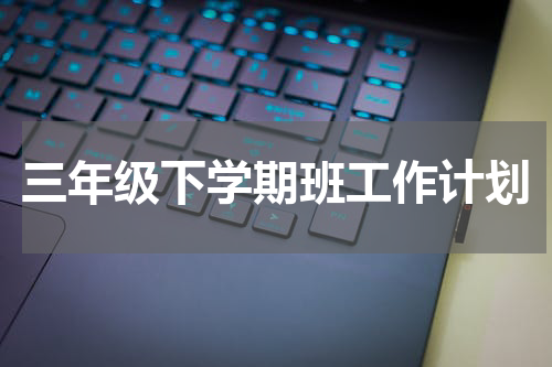 三年级下学期班工作计划