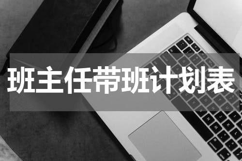 班主任带班计划表