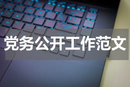 党务公开工作范文