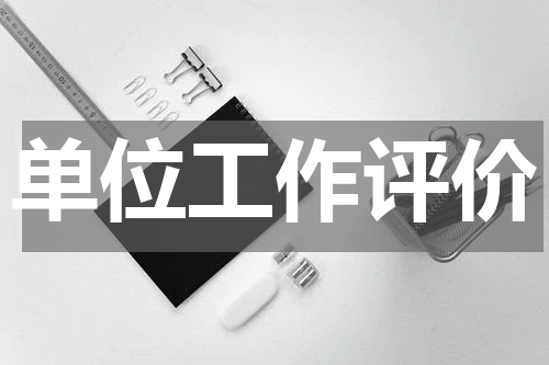 单位工作评价