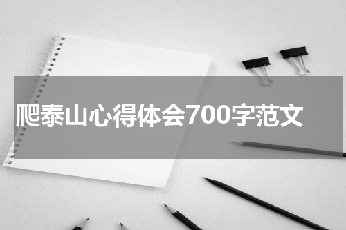 爬泰山心得体会700字范文