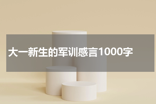 大一新生的军训感言1000字