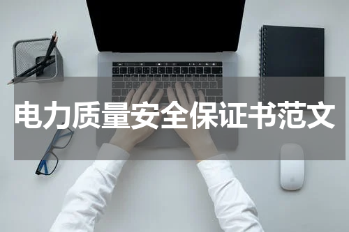 电力质量安全保证书范文
