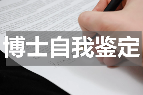 博士自我鉴定