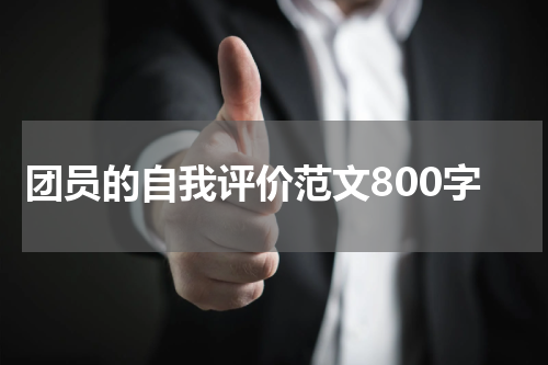 团员的自我评价范文800字