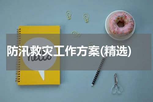 防汛救灾工作方案(精选)