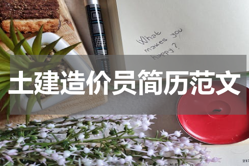 土建造价员简历范文