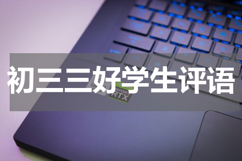初三三好学生评语