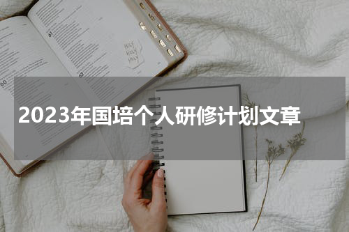 2023年国培个人研修计划文章