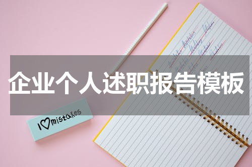 企业个人述职报告模板