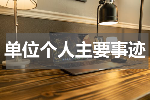 单位个人主要事迹