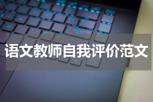 语文教师自我评价范文