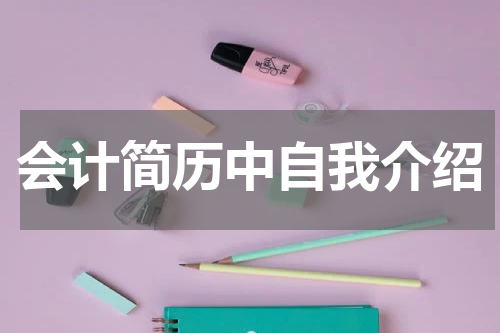 会计简历中自我介绍