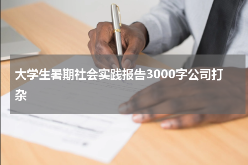 大学生暑期社会实践报告3000字公司打杂