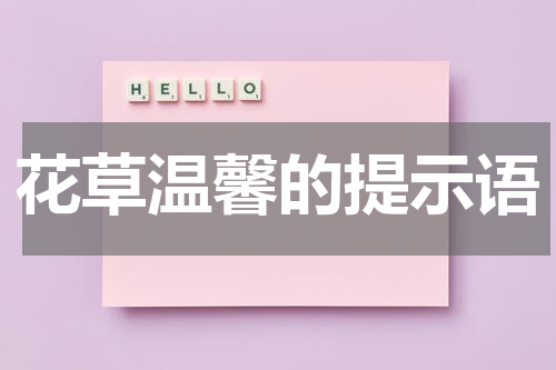 花草温馨的提示语