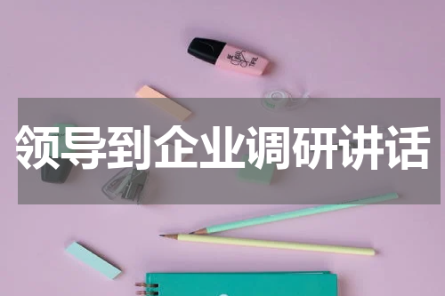 领导到企业调研讲话