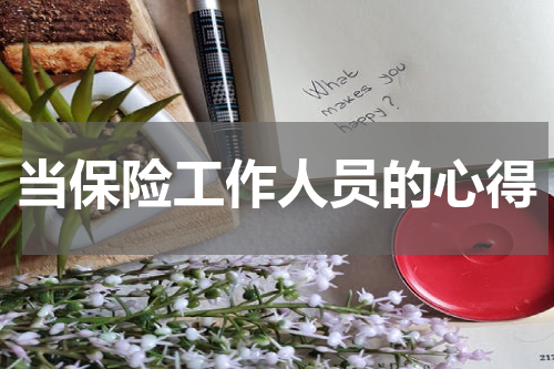 当保险工作人员的心得