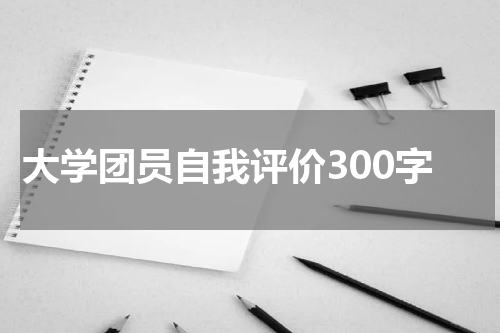 大学团员自我评价300字