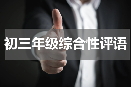 初三年级综合性评语