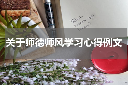 关于师德师风学习心得例文