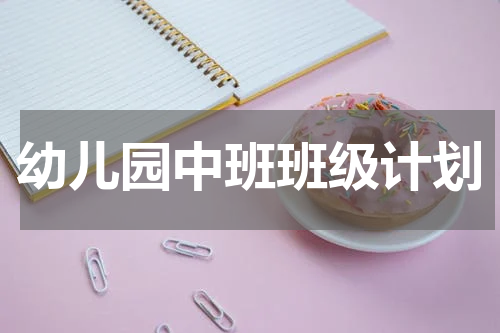 幼儿园中班班级计划
