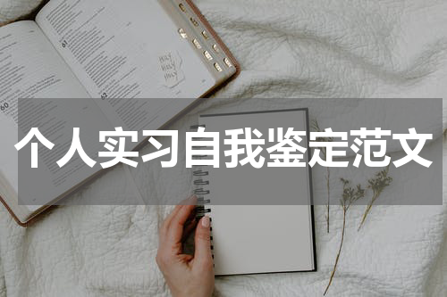 个人实习自我鉴定范文
