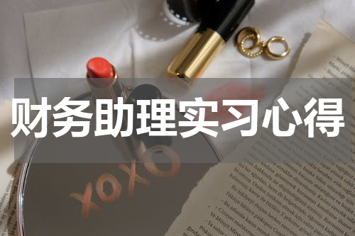 财务助理实习心得