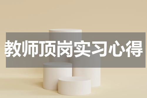 教师顶岗实习心得