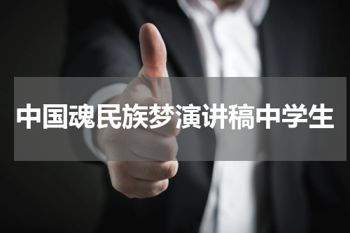 中国魂民族梦演讲稿中学生