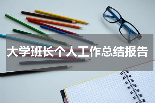 大学班长个人工作总结报告