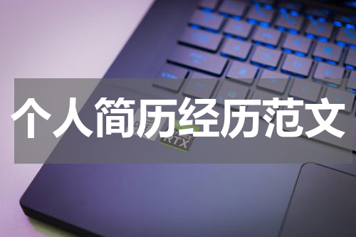 个人简历经历范文