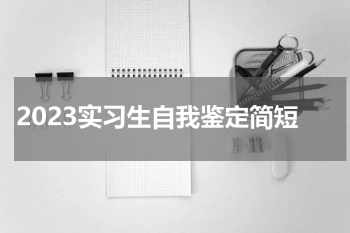 2023实习生自我鉴定简短