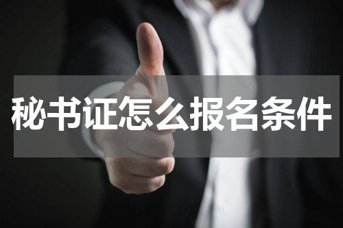 秘书证怎么报名条件