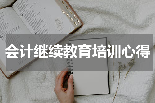 会计继续教育培训心得