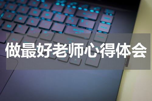 做最好老师心得体会