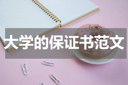 大学的保证书范文