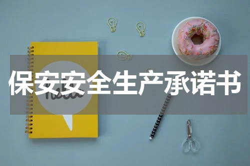 保安安全生产承诺书