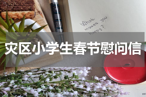 灾区小学生春节慰问信