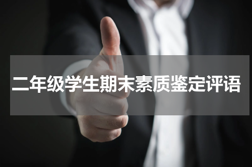 二年级学生期末素质鉴定评语